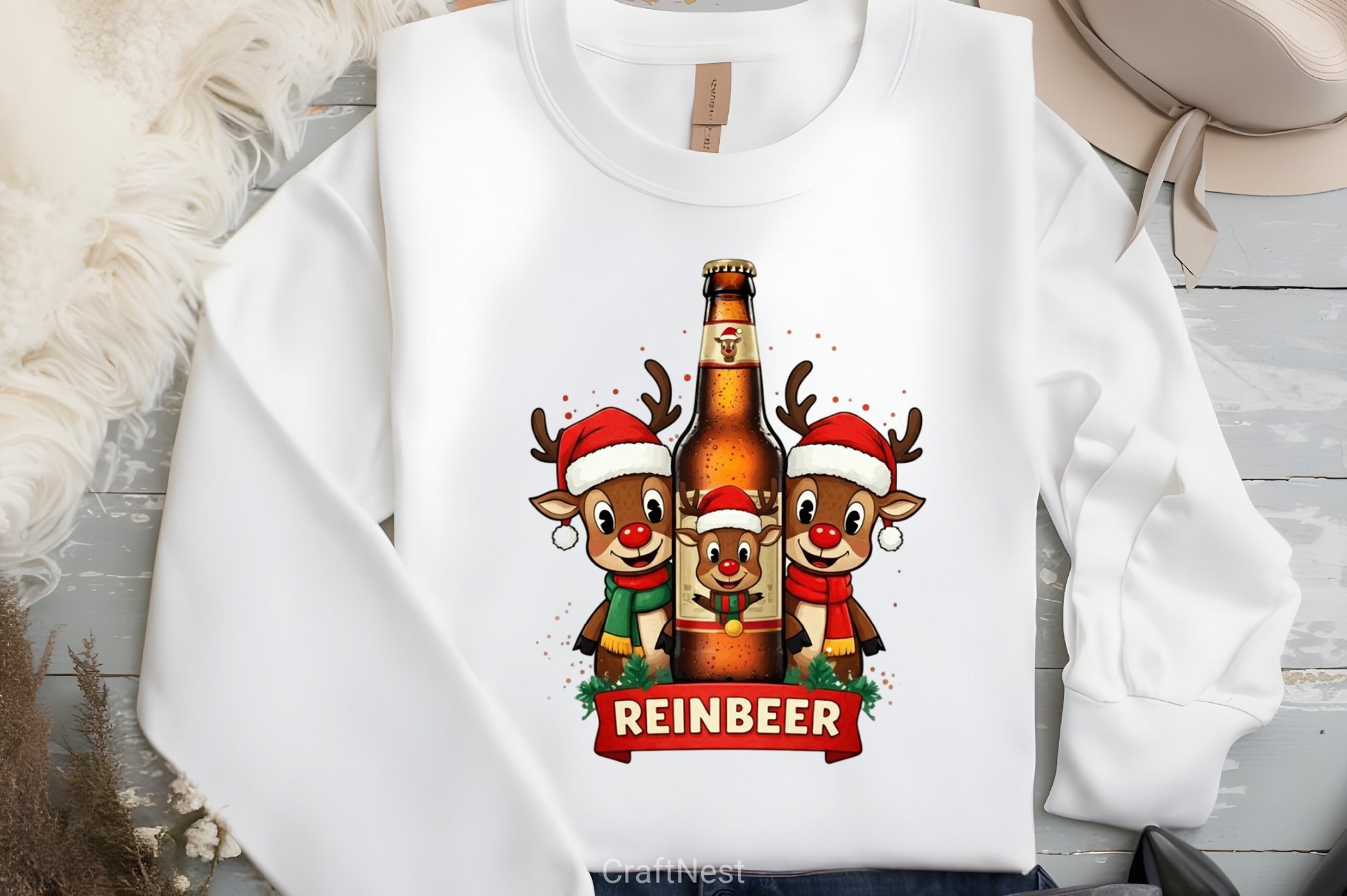 Beer Christmas Funny Clipart Bundle 1 - CraftNest - Digital Crafting and Art