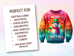 Colorful Christmas Sweater Clipart Bundle - CraftNest - Digital Crafting and Art