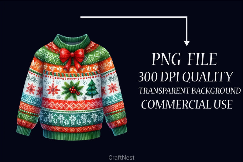 Christmas Sweaters Clipart Bundle - CraftNest - Digital Crafting and Art