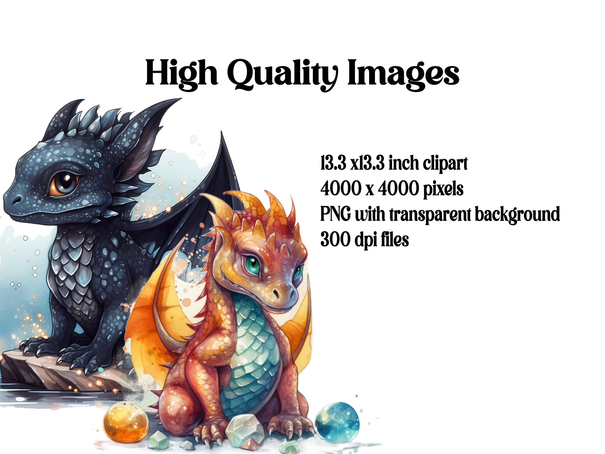 Cute Dragons Clipart - CraftNest