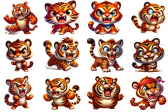 Angry Tiger Clipart Bundle - CraftNest - Digital Crafting and Art