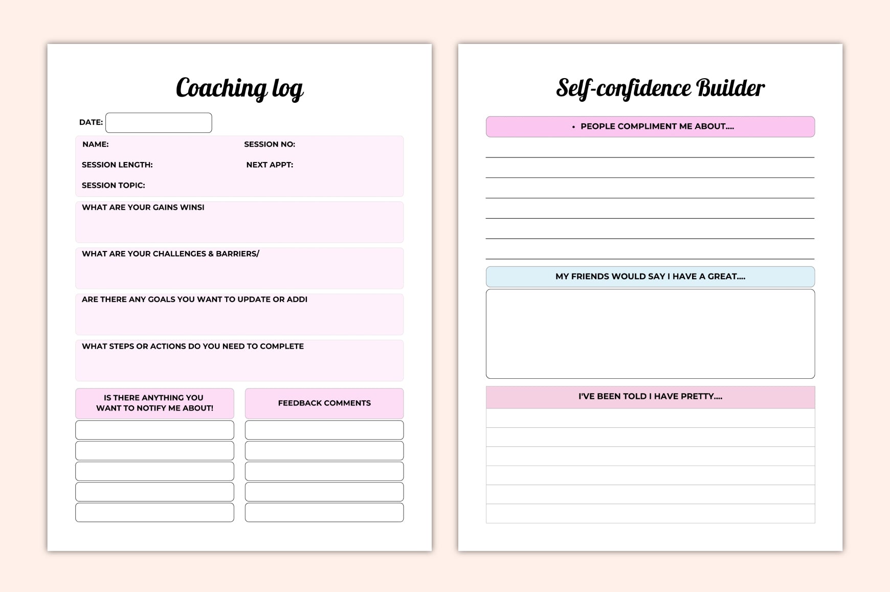Life Coaching Action Planner