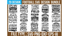Football Design SVG Bundle 1 - CraftNest - Digital Crafting and Art