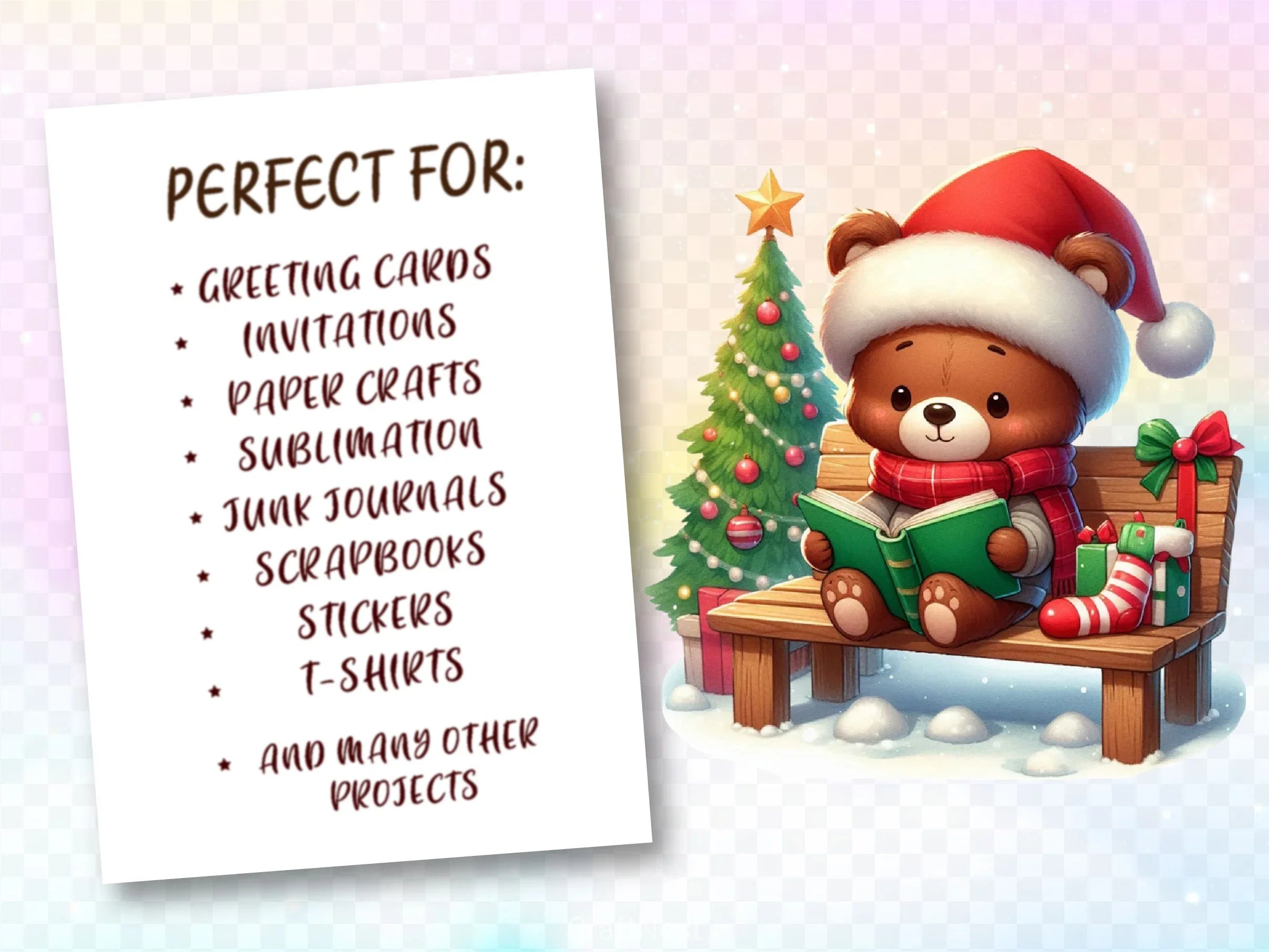 Christmas Wild Bears Clipart Bundle 2 - CraftNest - Digital Crafting and Art