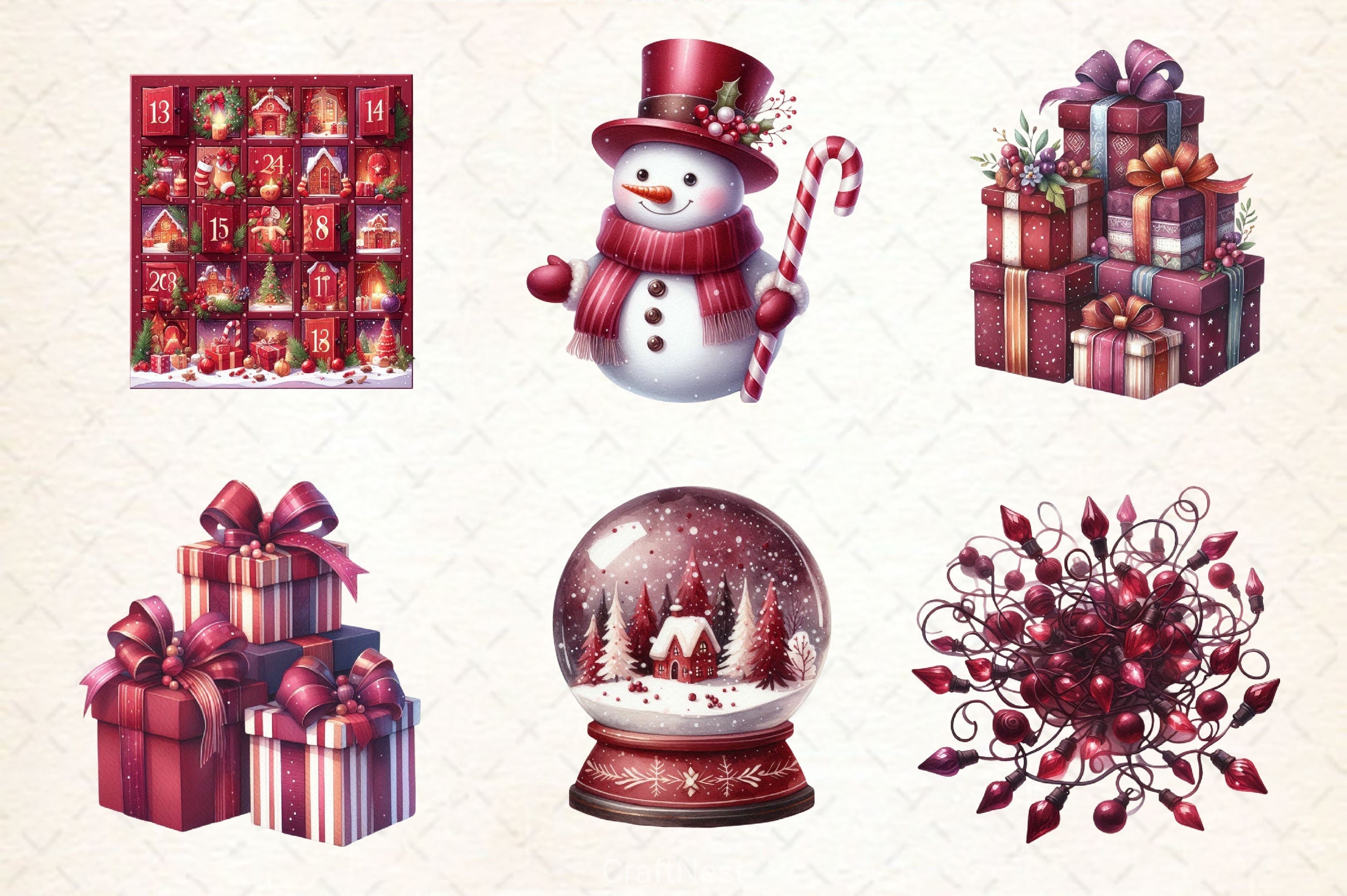 Whimsical Christmas Clipart Bundle - CraftNest - Digital Crafting and Art