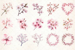 Cherry Blossom Clipart Bundle - CraftNest - Digital Crafting and Art