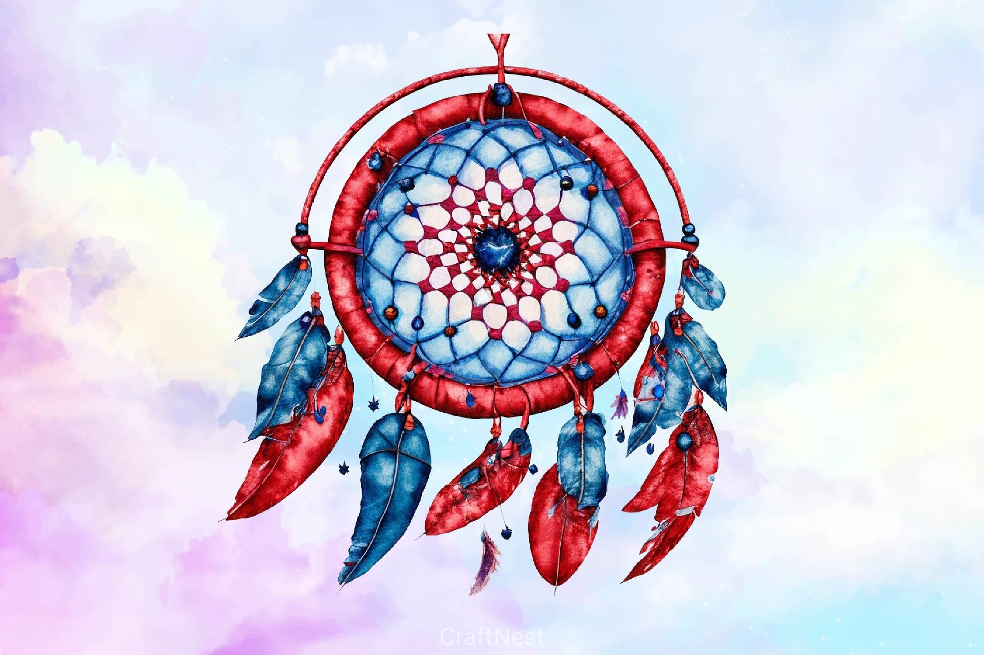 4th Of July Floral Dream Catcher Clipart Bundle - CraftNest - Digital Crafting and Art