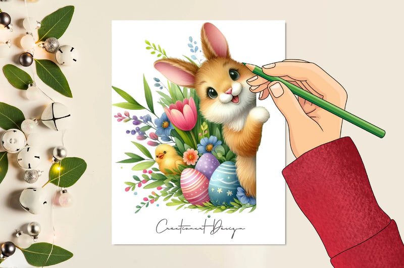 Easter Peeking Out Clipart Bundle - CraftNest - Digital Crafting and Art