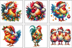 Christmas Chickens Clipart Bundle - CraftNest - Digital Crafting and Art