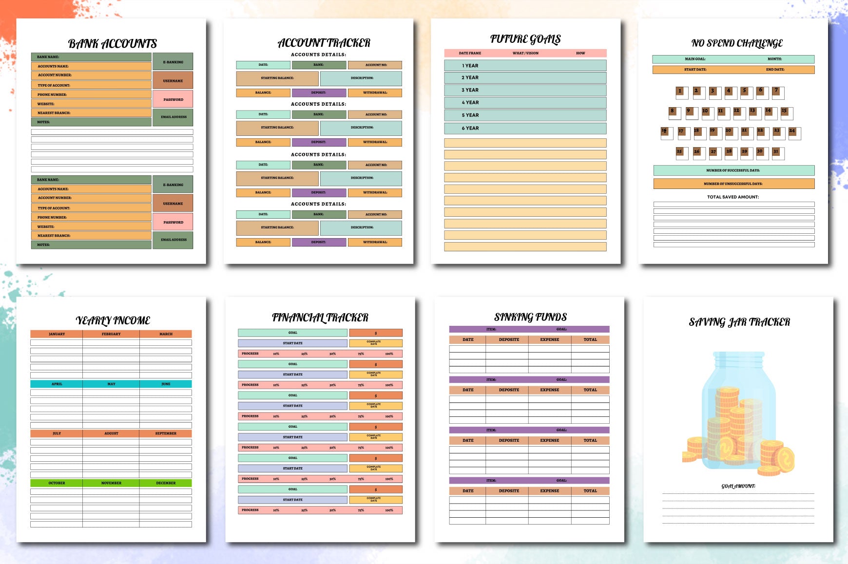 Rainbow Budget Planner