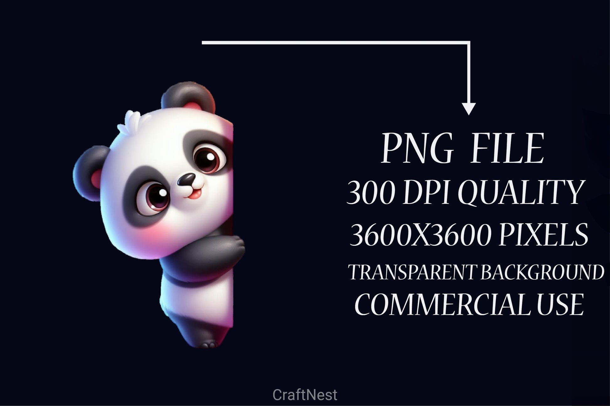 Panda Peeking Clipart Bundle - CraftNest - Digital Crafting and Art