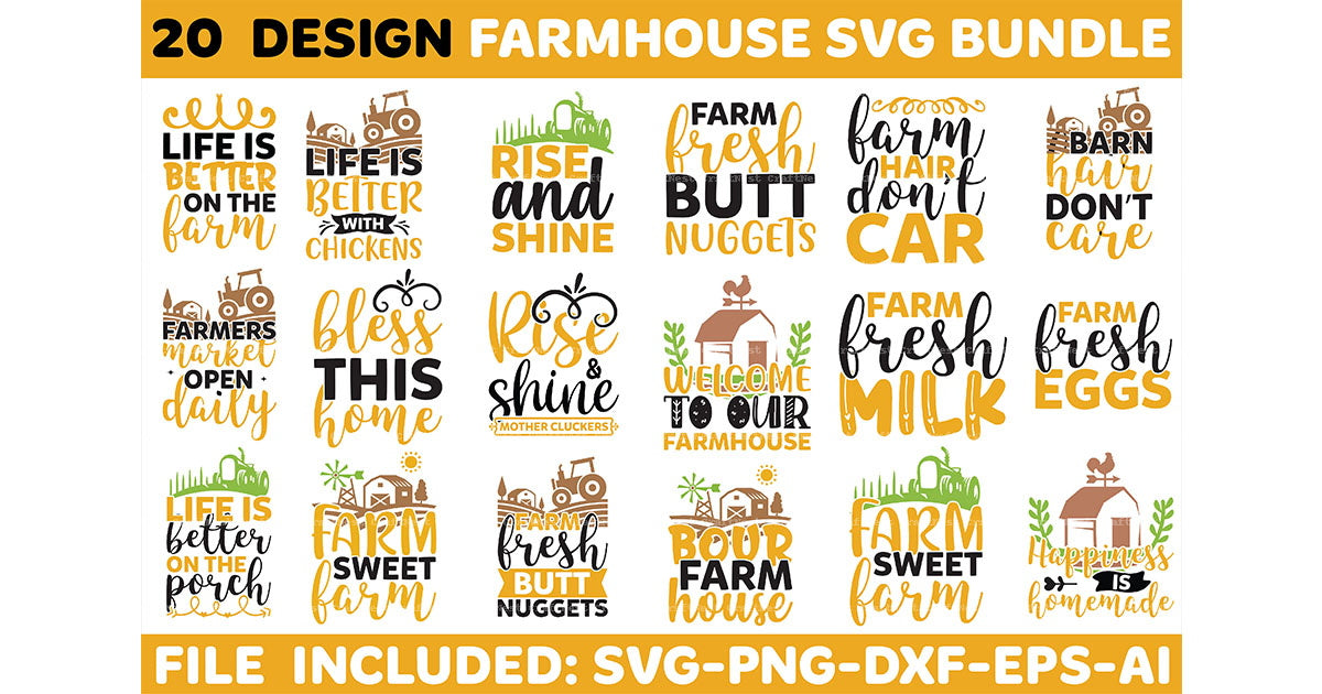 Farmhouse Design SVG Bundle 4
