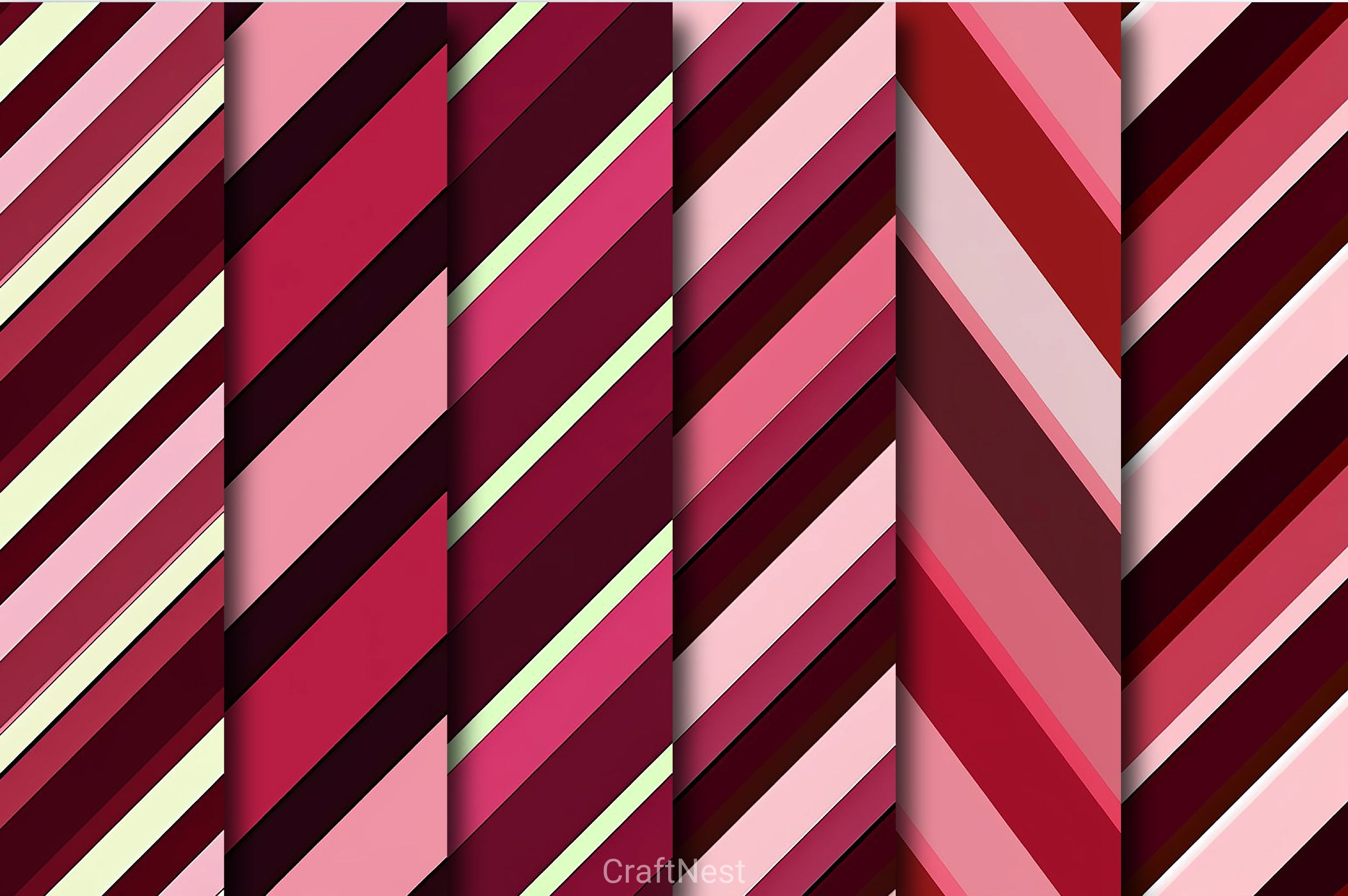 Love Stripes Valentine Clipart Bundle - CraftNest - Digital Crafting and Art