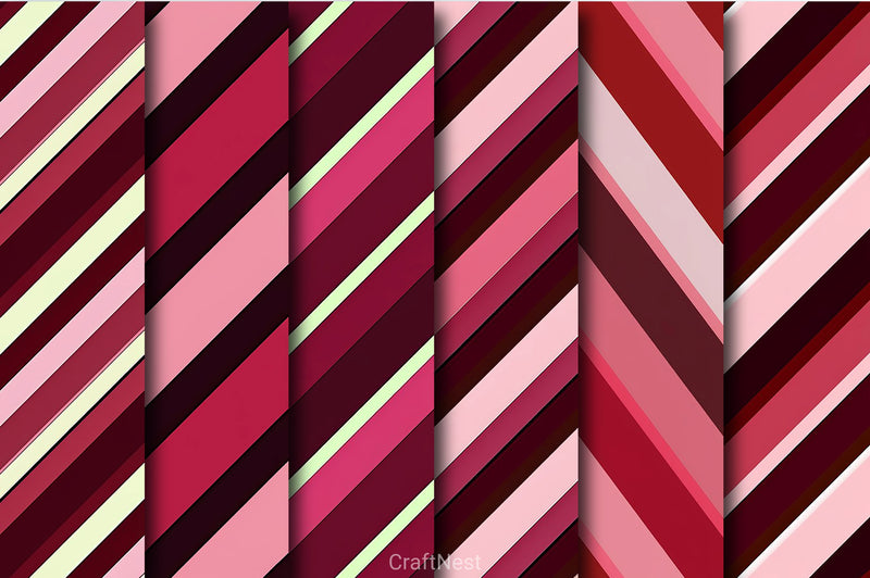 Love Stripes Valentine Clipart Bundle - CraftNest - Digital Crafting and Art