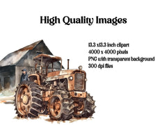 Farmer Tractors Clipart - CraftNest