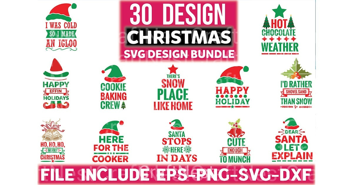 Christmas Design 3 25 Bundle - CraftNest - Digital Crafting and Art