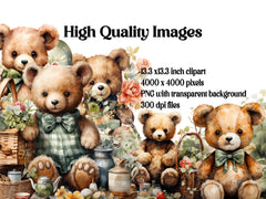 Teddy Bear Spring Clipart - CraftNest