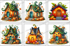 Halloween Pumpkin House Clipart Bundle 2 - CraftNest - Digital Crafting and Art
