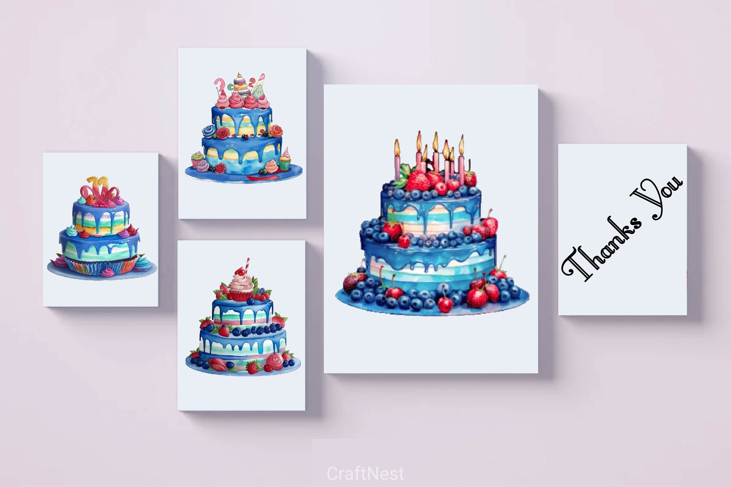 Cakes And Cupcake Clipart Bundle - CraftNest - Digital Crafting and Art