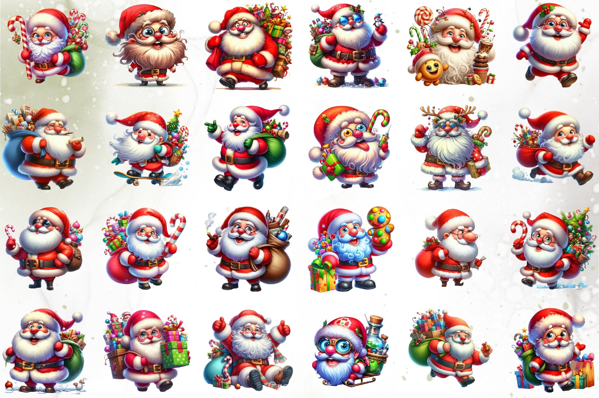 Funny Santa Clipart Bundle 2 - CraftNest - Digital Crafting and Art