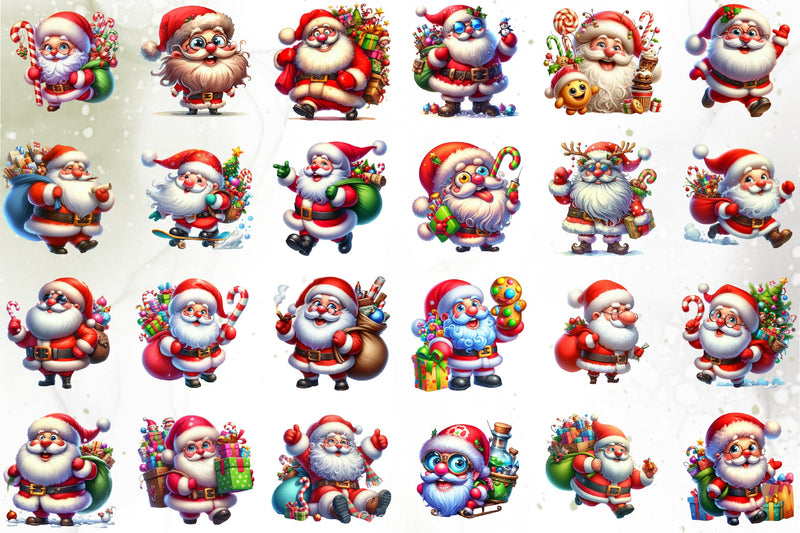 Funny Santa Clipart Bundle 2 - CraftNest - Digital Crafting and Art
