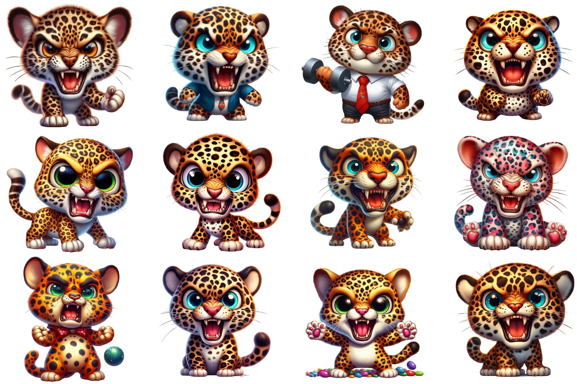 Angry Leopard Clipart Bundle - CraftNest - Digital Crafting and Art