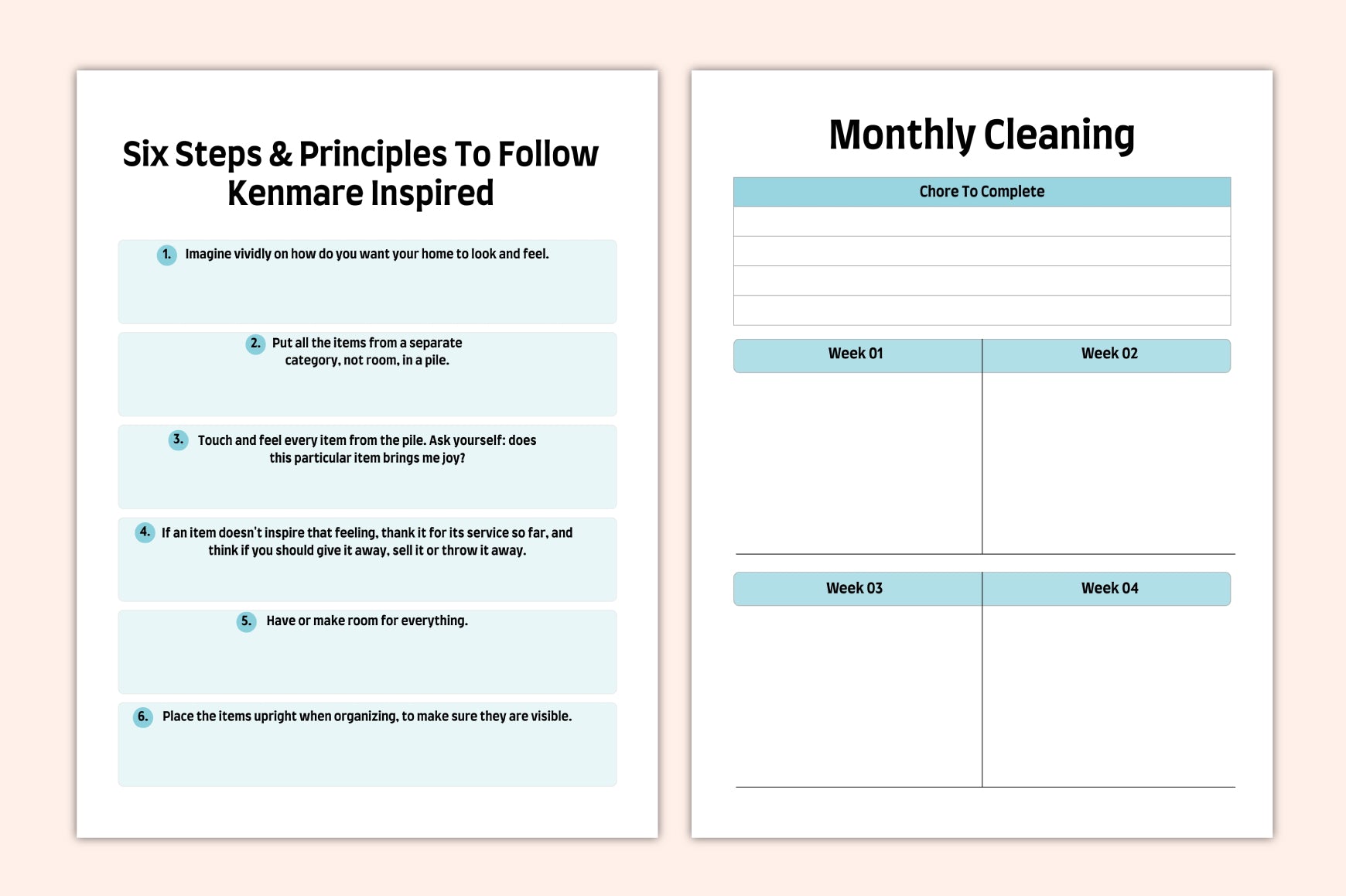 Home Reset Decluttering Planner