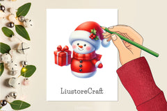 Christmas Cute Snowman Clipart Bundle 2 - CraftNest - Digital Crafting and Art