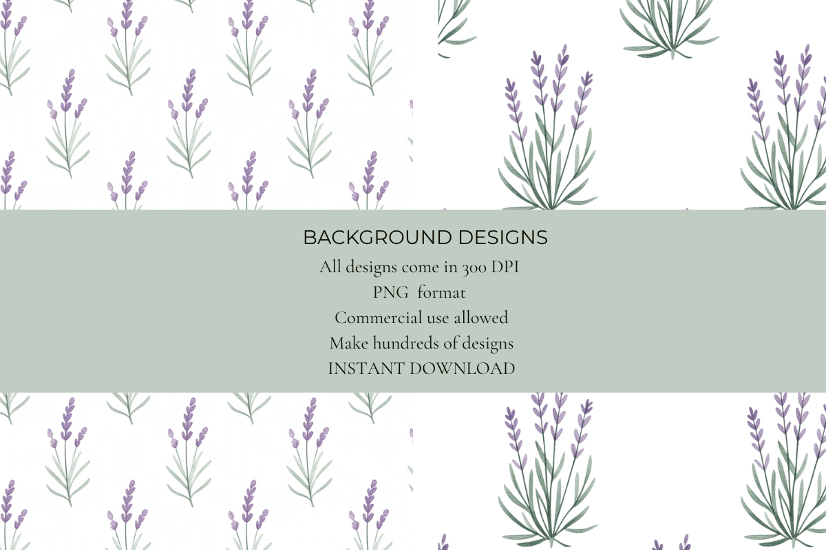 Lavender Stems Seamless Papers