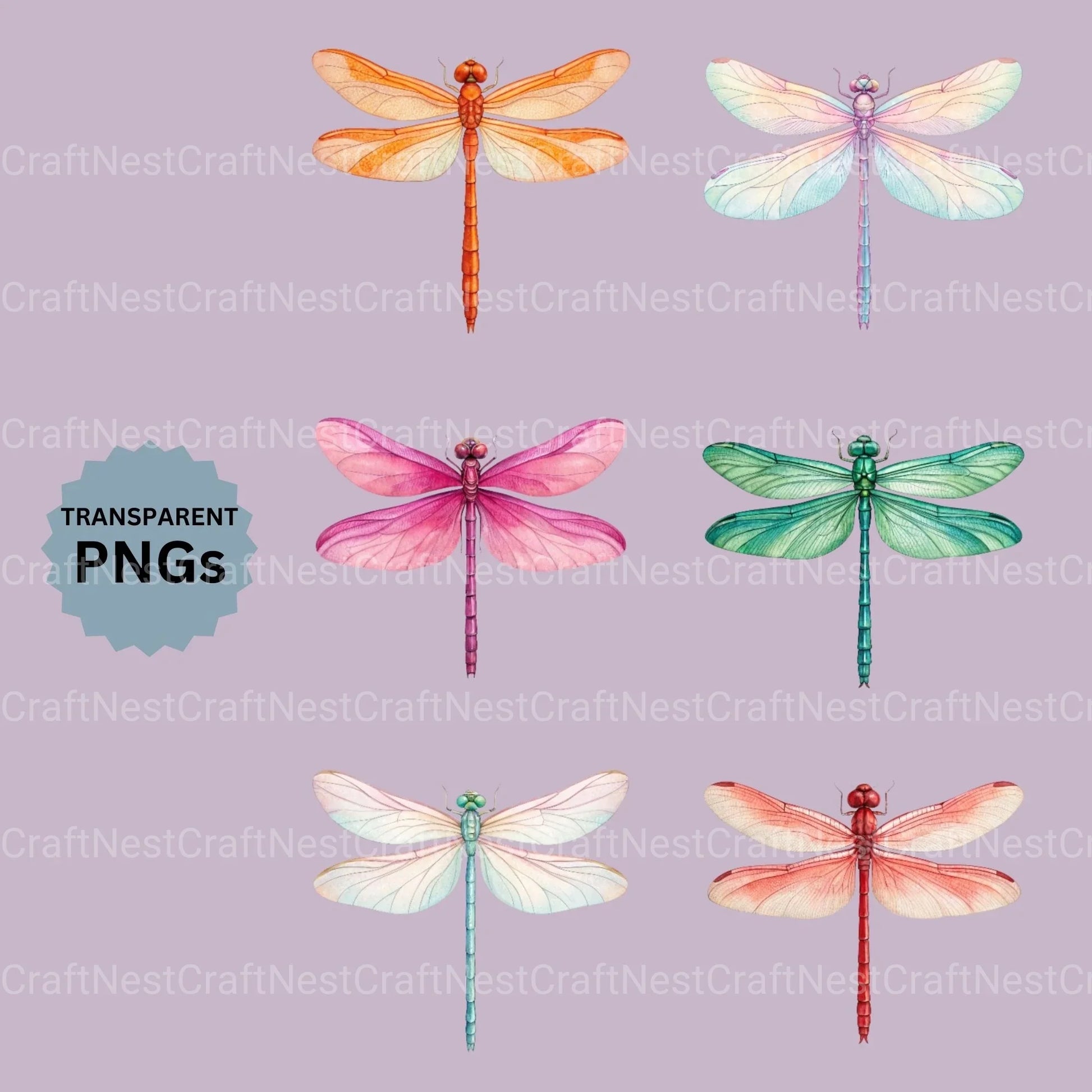 Dragonfly Clipart Bundle - CraftNest - Digital Crafting and Art