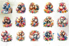 Royal Poodle Illustration Clipart Bundle - CraftNest - Digital Crafting and Art