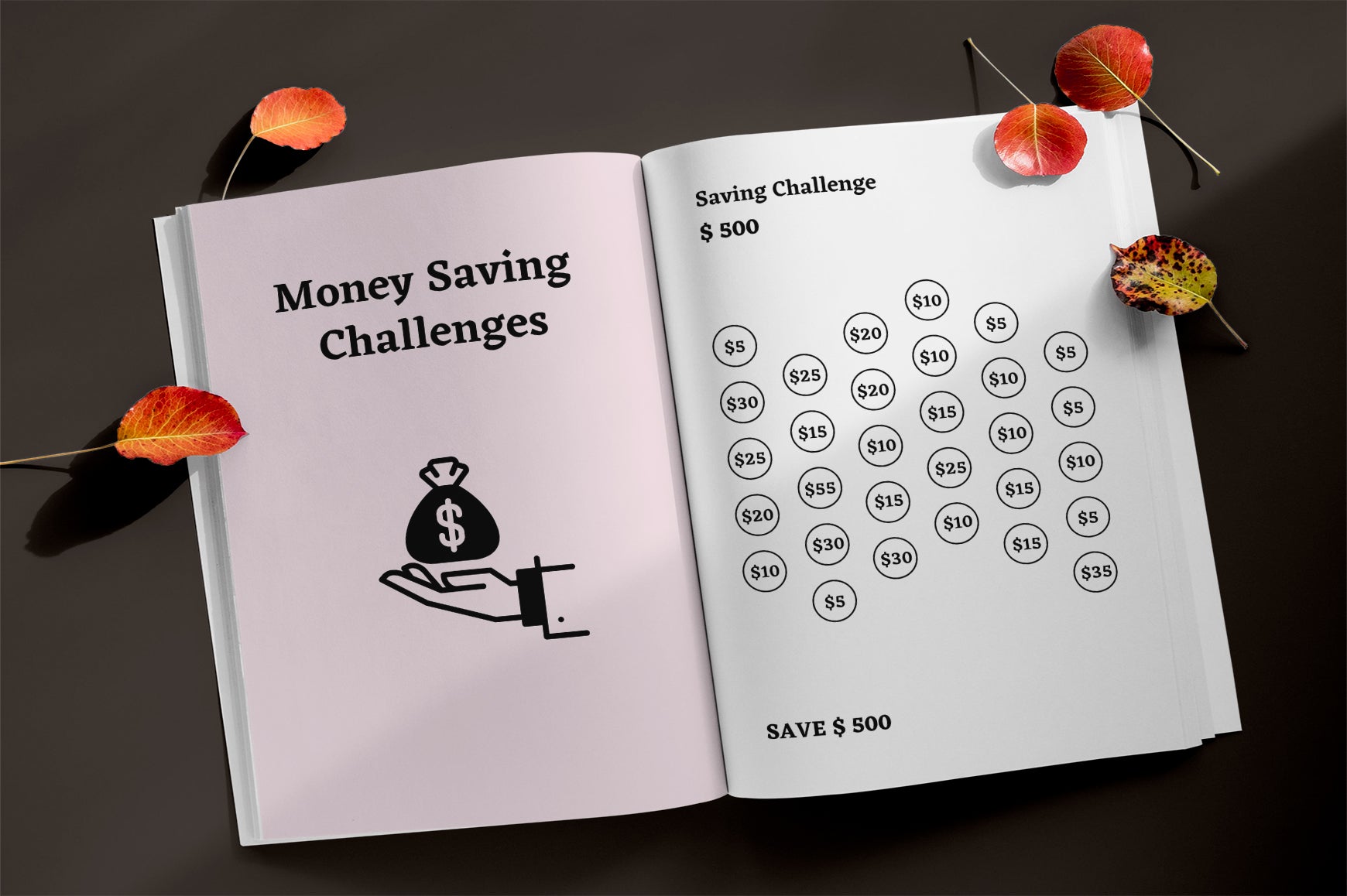 Money Savings Challenges Planner