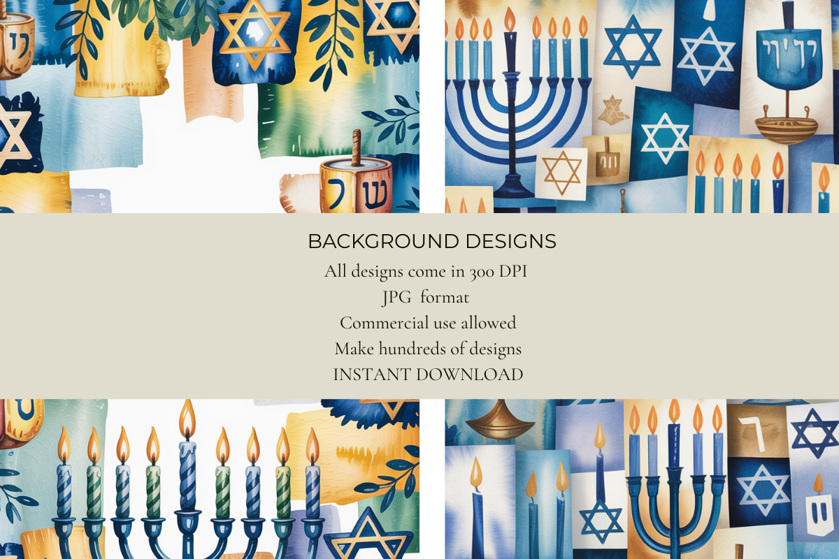 Hanukkah Junk Journal Papers