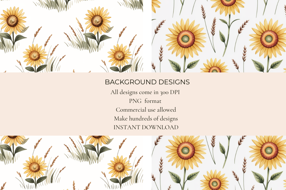 Sunflower Seamless Papers