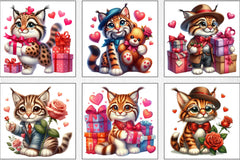 Valentine's Day Lynx Clipart Bundle - CraftNest - Digital Crafting and Art