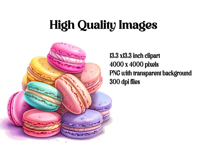 Pastel Art Macarons Clipart - CraftNest