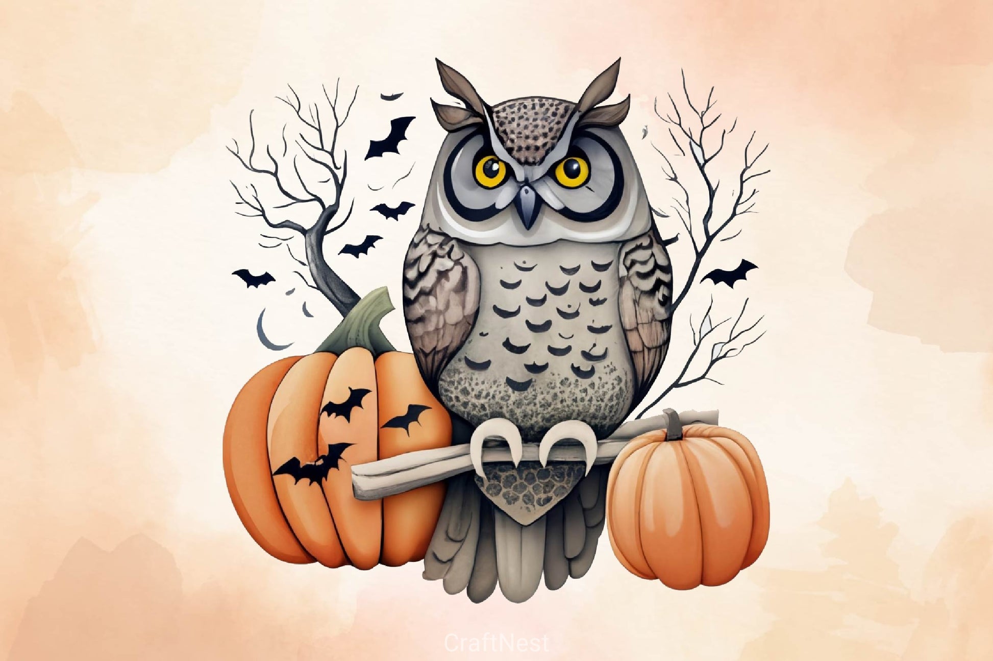 Halloween Owl Clipart Bundle 5 - CraftNest - Digital Crafting and Art