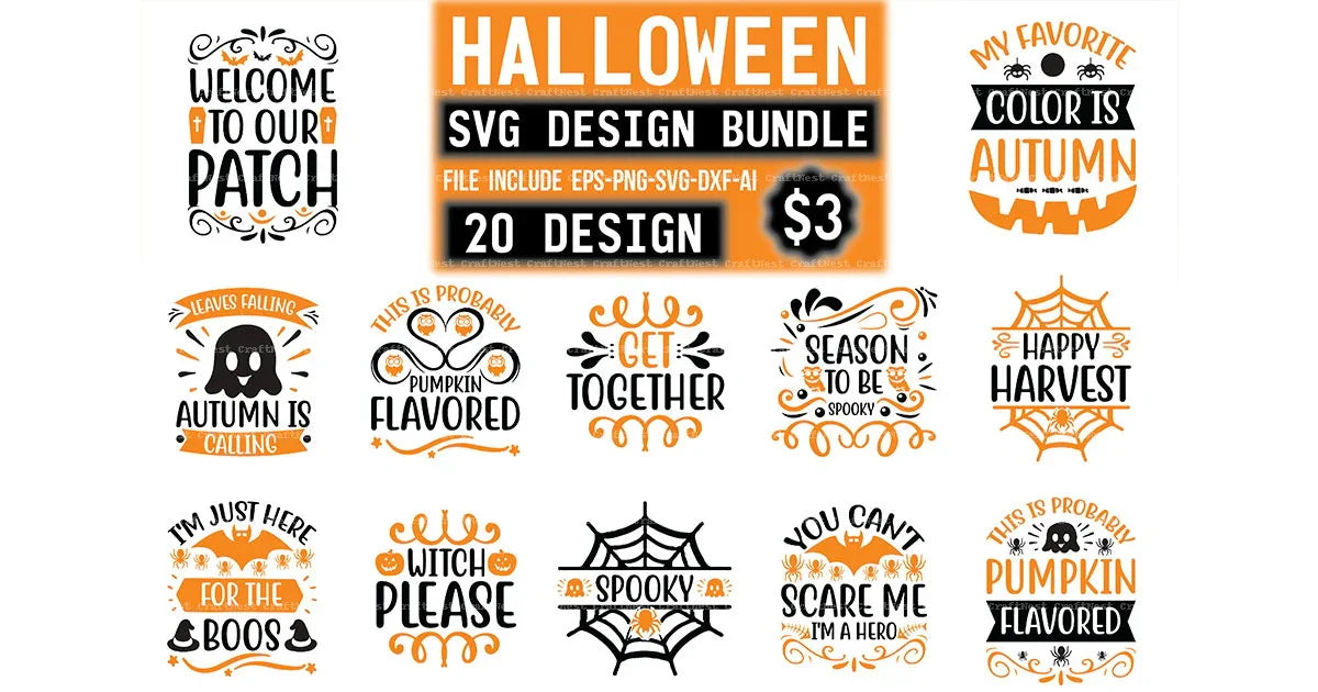 Halloween SVG Bundle 15 - CraftNest - Digital Crafting and Art