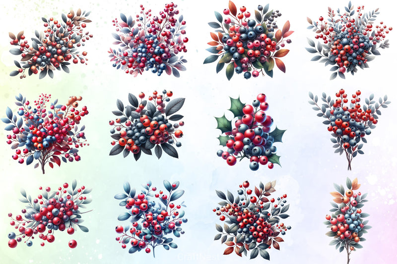 Mistletoe Clipart Bundle 1 - CraftNest - Digital Crafting and Art