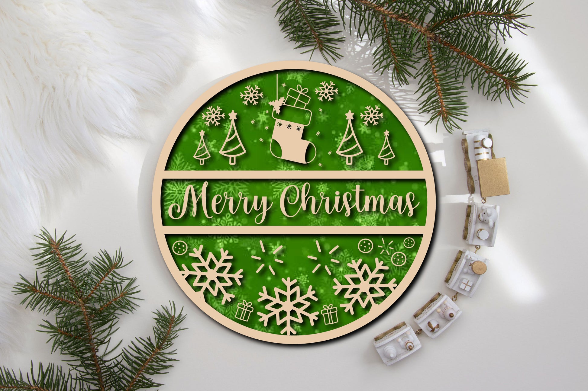 Christmas Cardinal Bird Sign Laser Cut Bundle - CraftNest - Digital Crafting and Art