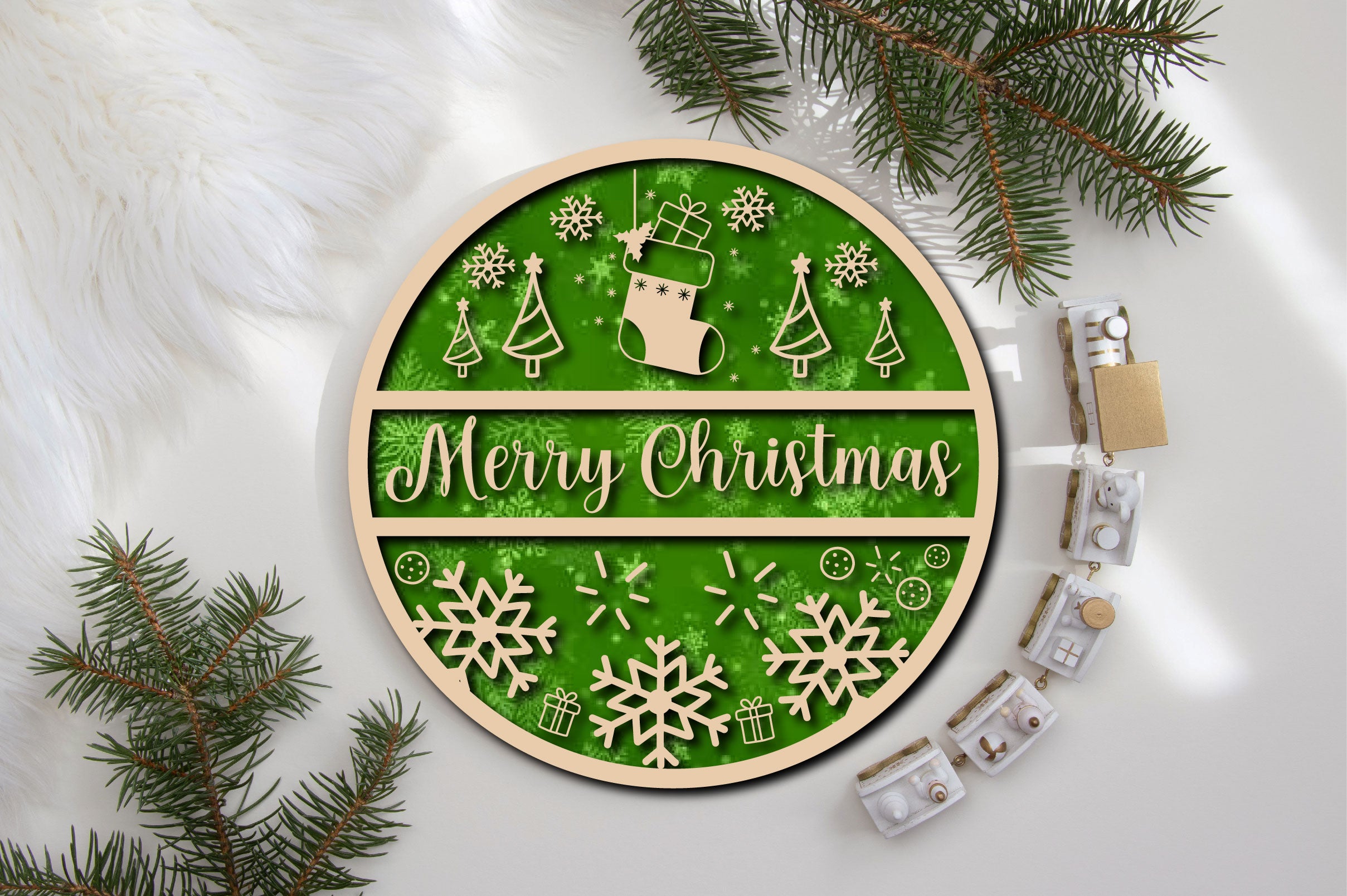 Christmas Cardinal Bird Sign Laser Cut Bundle - CraftNest - Digital Crafting and Art