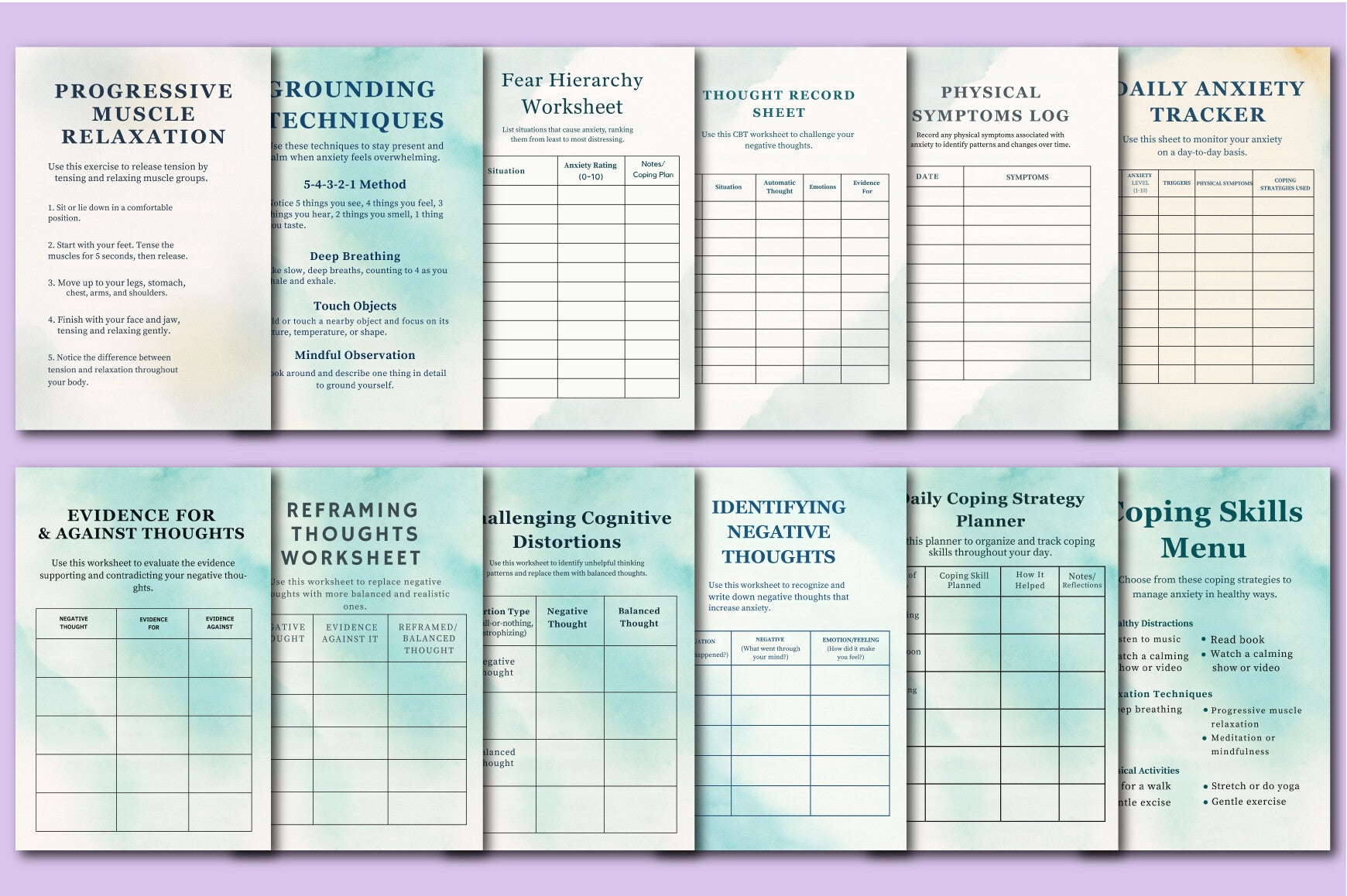 Therapists' Anxiety Toolkit Planner