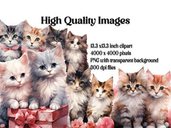 Valentine Cats Clipart - CraftNest