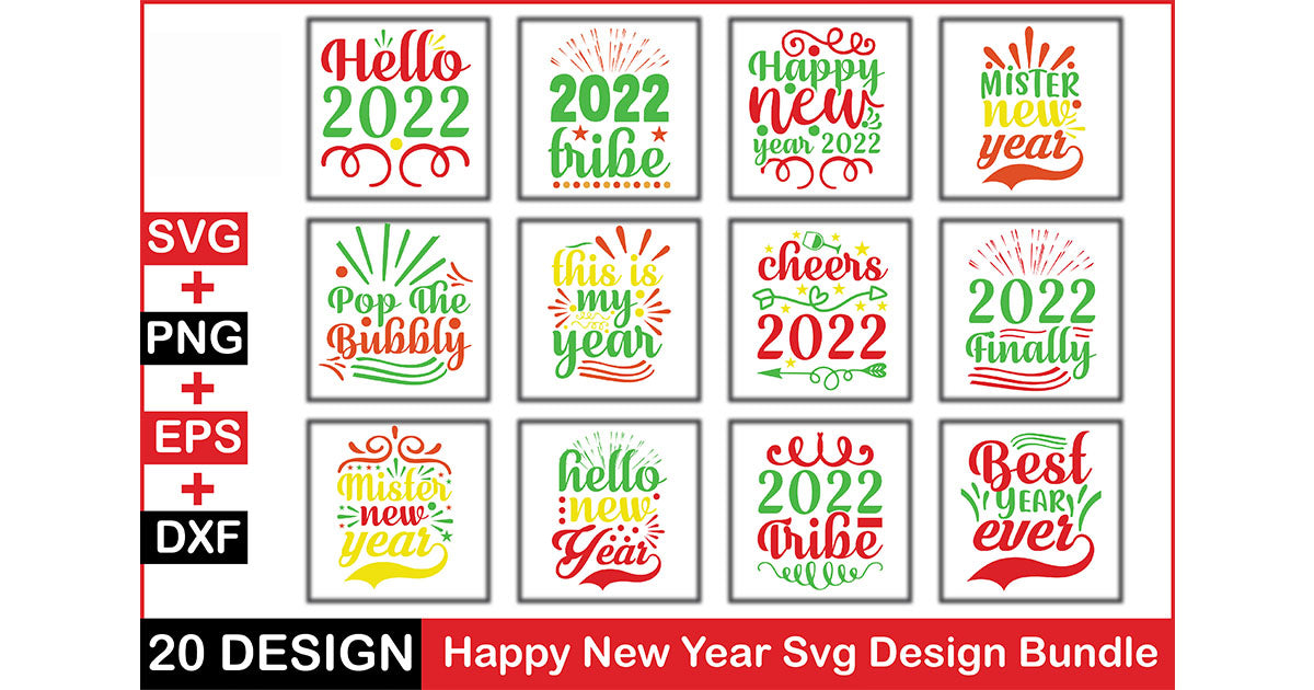 New Year 20 SVG Bundle - CraftNest - Digital Crafting and Art