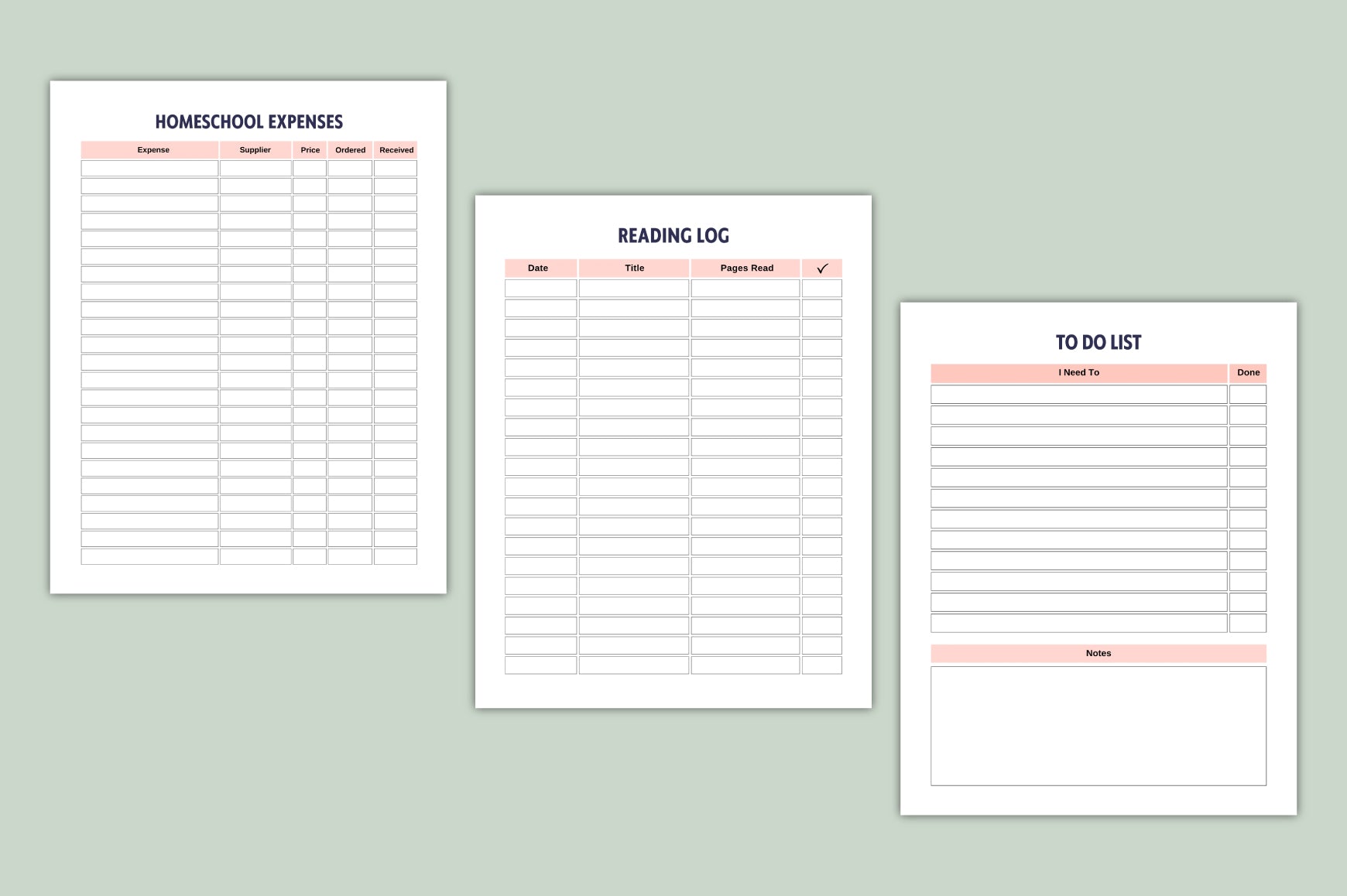 Homeschool Binder Planner