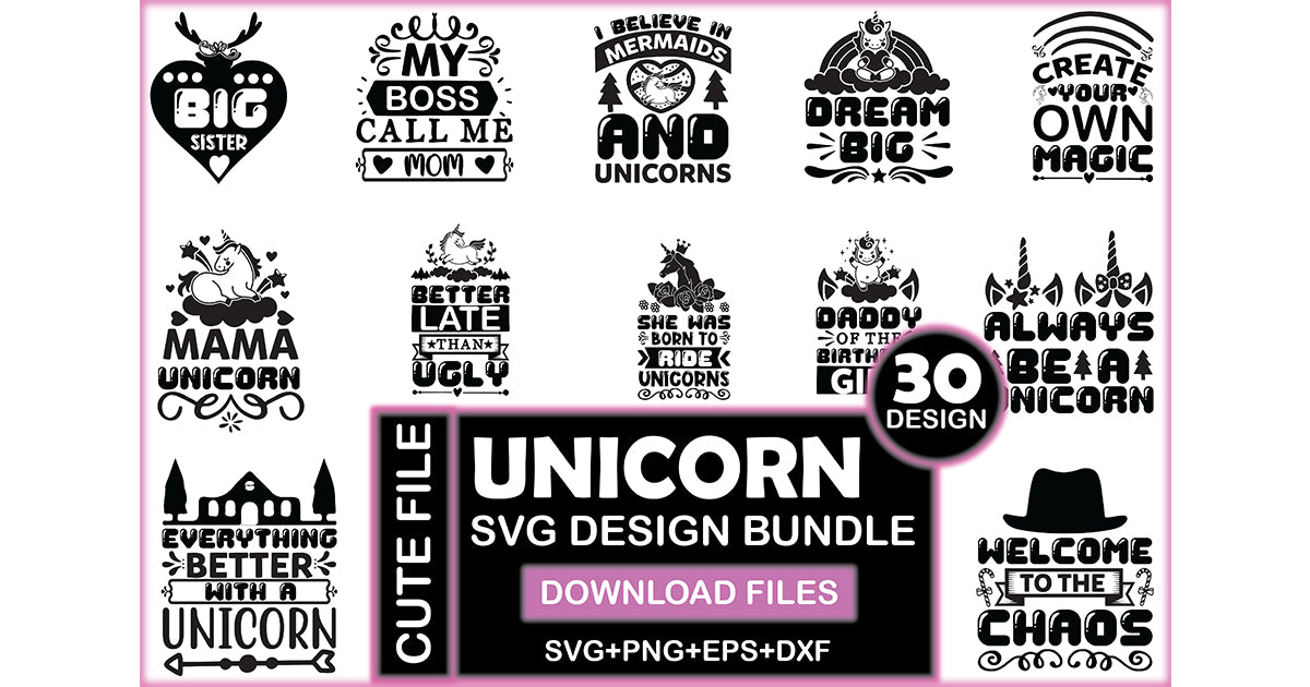 Unicorn SVG Bundle 9 - CraftNest - Digital Crafting and Art