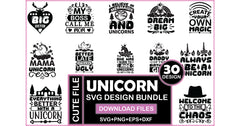 Unicorn SVG Bundle 9 - CraftNest - Digital Crafting and Art