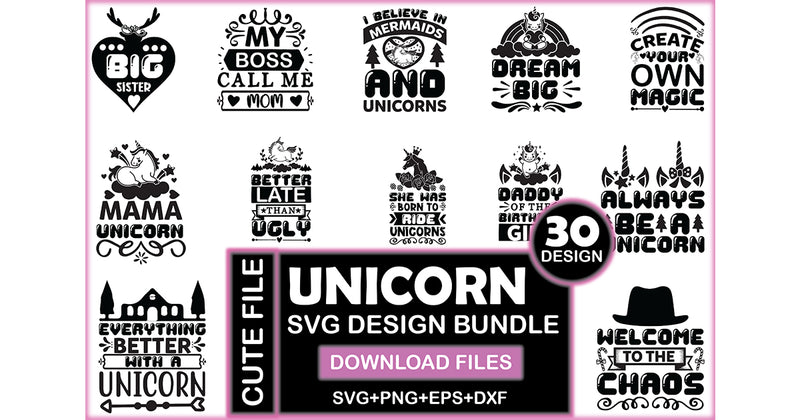 Unicorn SVG Bundle 9 - CraftNest - Digital Crafting and Art
