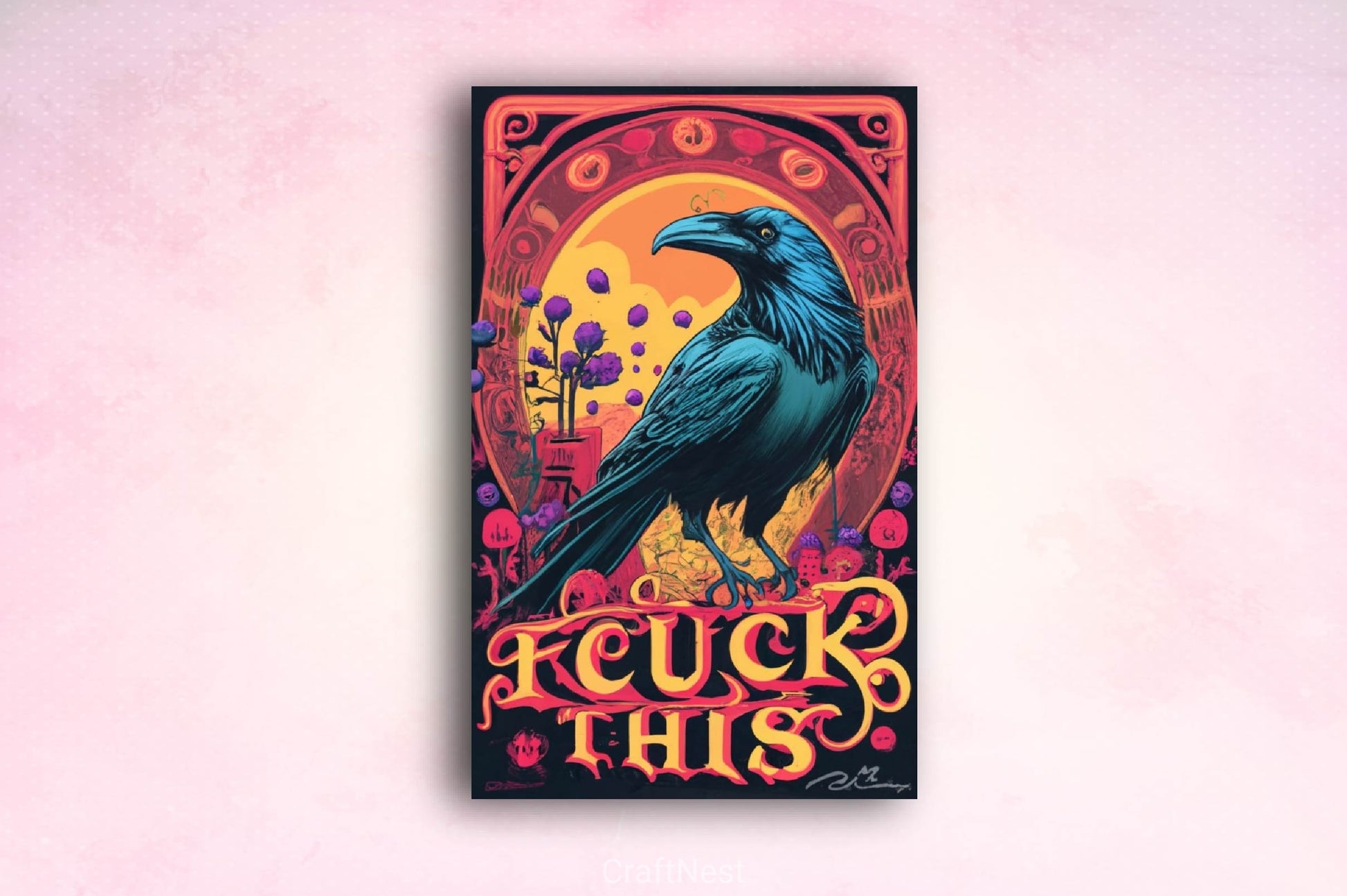 Art Nouveau Raven Clipart Bundle - CraftNest - Digital Crafting and Art