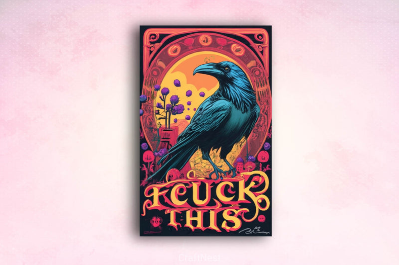 Art Nouveau Raven Clipart Bundle - CraftNest - Digital Crafting and Art